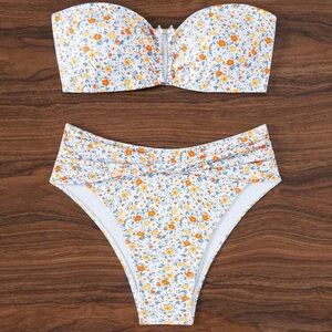 Floral Bandeau Bikini Set